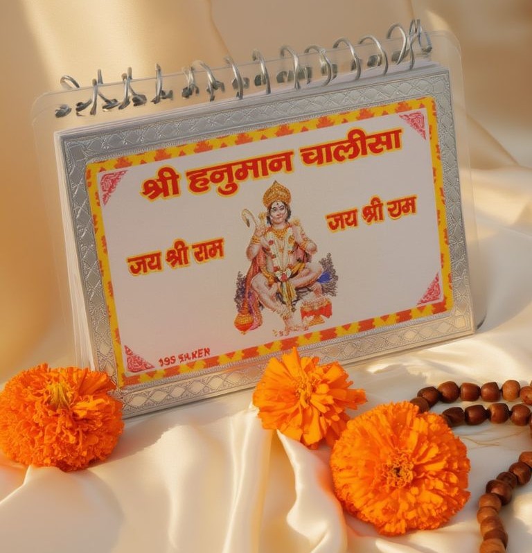 🔱 Shri Hanuman Chalisa – Silver Plated Divine Shakti Kavach 🔱